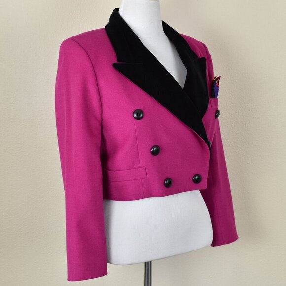 Vintage ESCADA by Margaretha Ley Crop Blazer Jacket - 42 - Picture 5 of 13